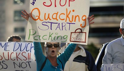 
              Linda McSpadden demands that U.S. Rep. Allen West, R-Fla., stop his battle for his congressional seat, Florida